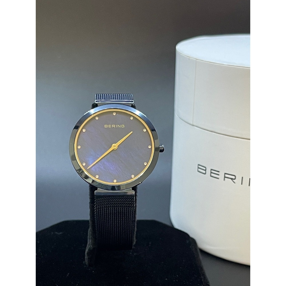 Bering Women's Ultra Slim Stainless Steel Milanese Mesh Watch 32mm/18132-399 nwt